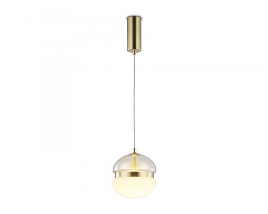  Подвесной светодиодный светильник LH11001 GD/FR золото/белый матовый 20W 3000K D180*200