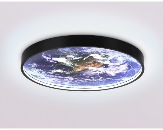  Настенно-потолочный светодиодный светильник FW11132 BK черный 18W LED 3000-6400K D300*38