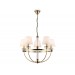  Подвесная люстра с абажурами LH71251/5 BS/WH латунь/белый E14/5 max 40W D700*990