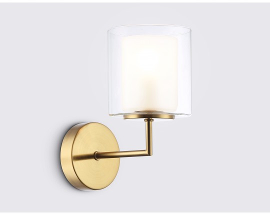 Настенный светильник LH56015 BS/FR латунь/белый матовый E14 max 40W 190*120*220