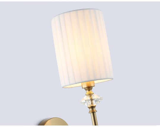  Настенный светильник с абажуром LH71506 BS/FR латунь/белый матовый E14 max 40W 230*120*310