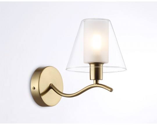  Настенный светильник LH57095 BS/FR латунь/белый матовый E14 max 40W 230*140*200