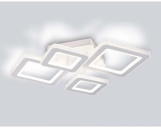  Потолочный светодиодный светильник с пультом FA8878/2+2 WH белый 3000K-6400K 88W 710*520*125 (ПДУ ИК)