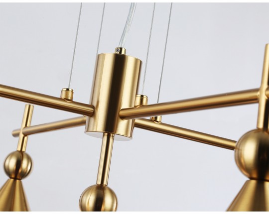  Подвесная люстра LH55276/5 BS/FR латунь/белый матовый E14*5 max 40W D520*1390