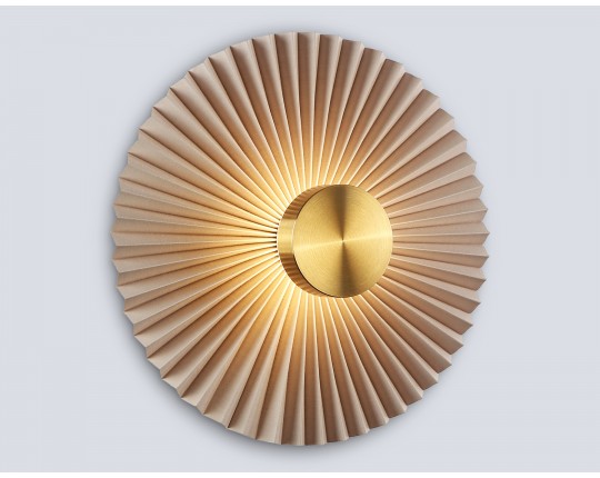  Настенный светодиодный светильник LH72643 BR/WH латунь/бежевый 6W 3000K D300*100