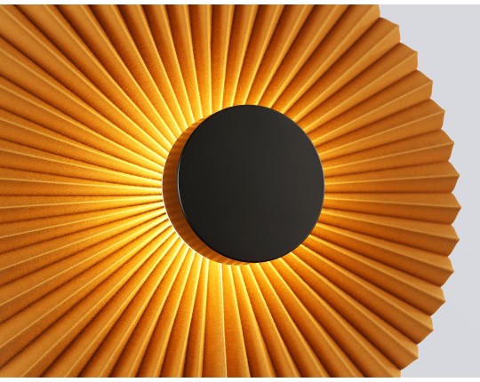  Настенный светодиодный светильник LH72647 BK/CF черный/кофе 6W 3000K D300*100