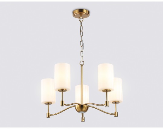  Подвесная люстра LH56051/5 BS/FR латунь/белый матовый E14*5 max 40W D590*950