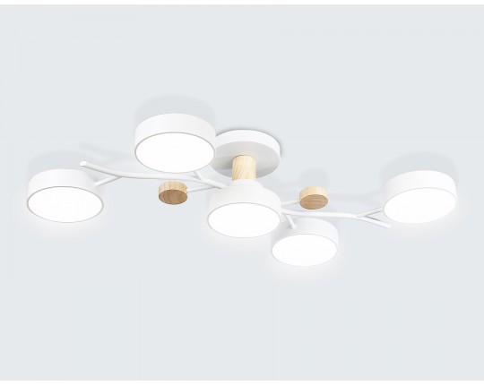  Подвесной светодиодный светильник с пультом FL4834/5 WH белый 3000K-6400K 70W 830*400*160 (ПДУ ИК)