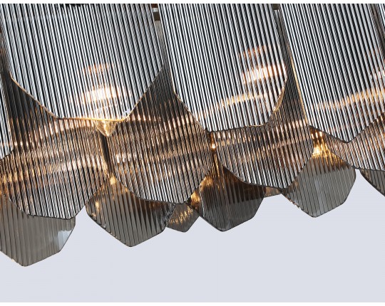  Подвесной светильник LH31205/12 SN/SM сатин никель/дымчатый E14*12 max 40W 1000*340*270