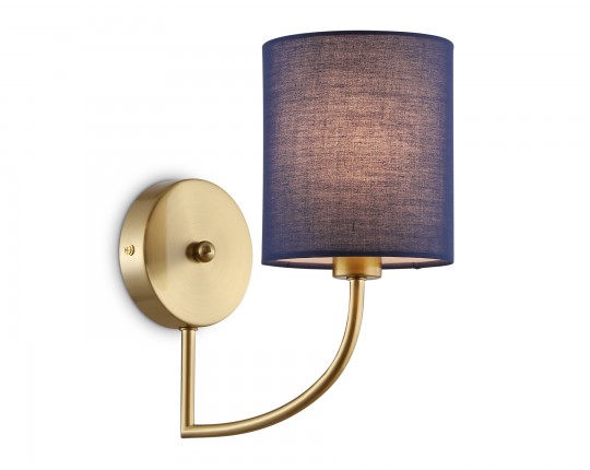  Настенный светильник с абажуром LH71275 BS/DB латунь/темно синий E14 max 40W 225*120*250