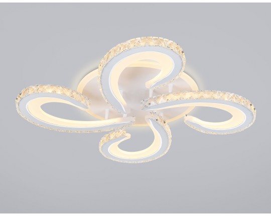  Потолочный светодиодный светильник с пультом FA1702/4 WH/CH белый/хром 121W 3000K-6400K 560*560*90 (ПДУ РАДИО 2.4G)