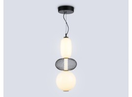  Подвесной светодиодный светильник LH11008 BK/FR черный/белый матовый 24W 3000K D220*570