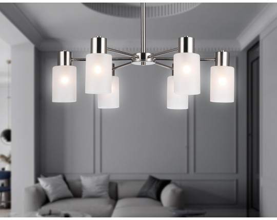  Подвесной светильник TR9572/6 SN сатин E14*6 max 40W 620*620*385