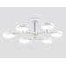  Люстра светодиодная на штанге FL516333/6 WH/FGD белый/золото 108W 3000-6000K D780*210 (без ПДУ)