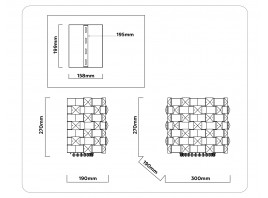  Настенный светильник с хрусталем LH41014/2 BS/CL латунь/прозрачный E14*2 max 40W 300*190*270