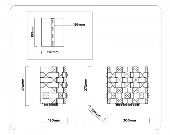  Настенный светильник с хрусталем LH41014/2 BS/CL латунь/прозрачный E14*2 max 40W 300*190*270