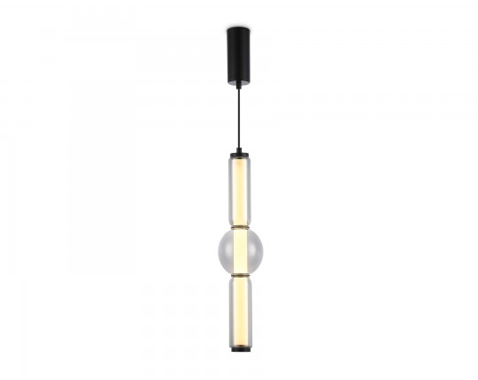  Подвесной светодиодный светильник LH11023 BK/SM черный/дымчатый 17W 3000K D120*520