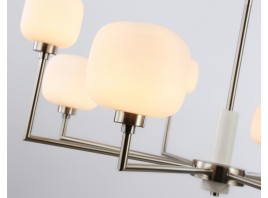  Люстра на штанге с мрамором LH53003/8 SN/FR сатин никель/белый матовый G9*8 max 40W D830*680