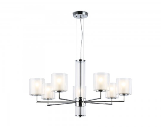  Подвесная люстра LH56003/7 СH/FR хром/белый матовый E14*7 max 40W D790*1260