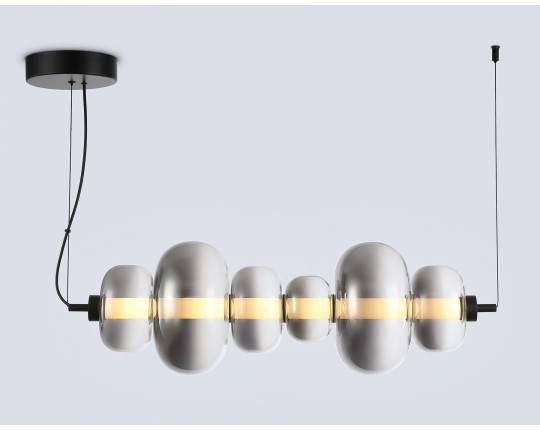  Подвесной светодиодный светильник LH11072 BK/SM черный/дымчатый 36W 3000K 745*230*230
