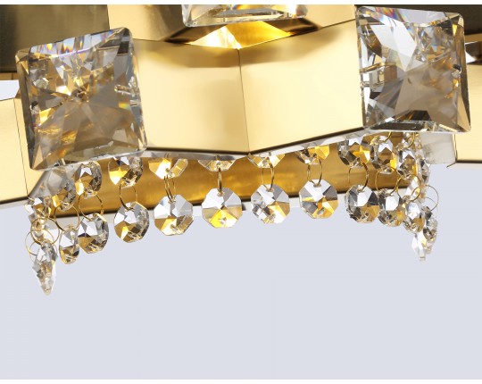  Настенный светильник с хрусталем LH41014/2 BS/CL латунь/прозрачный E14*2 max 40W 300*190*270