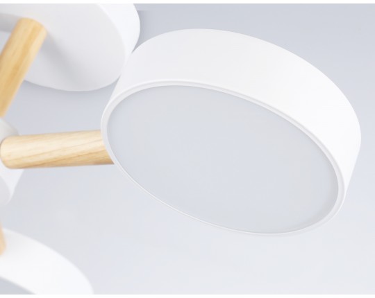  Подвесной светодиодный светильник с пультом FL4821/3 WH белый 3000K-6400K 40W D580*160 (ПДУ ИК)