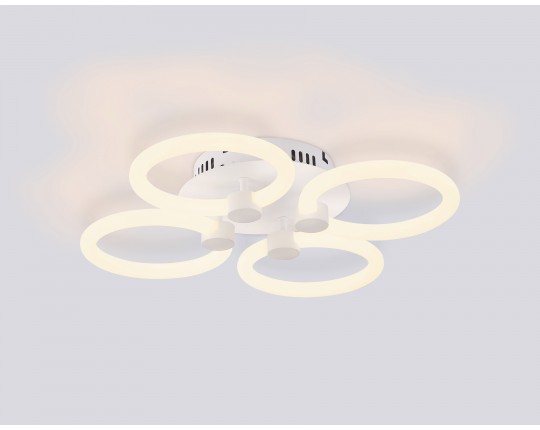  Потолочный светодиодный светильник с пультом FA3808/4 WH белый 3000K-6400K 82W 410*410*90 (ПДУ ИК)