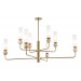  Люстра на штанге с мрамором LH53252/8 BS/FR латунь/белый матовый E14*8 max 40W D1260*1445