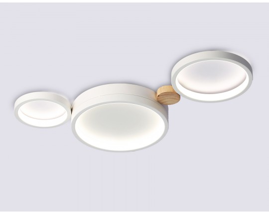  Настенно-потолочный светодиодный светильник с пультом FL4812/3 WH белый 3000K-6400K 45W 620*290*55 (ПДУ ИК)