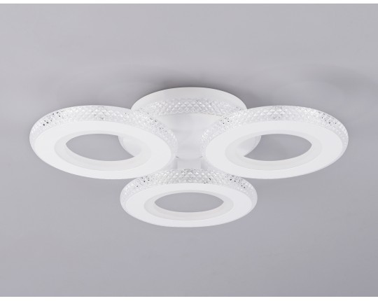  Потолочный светодиодный светильник с пультом FA8866/3 WH белый 3000K-6400K 38W 390*360*80 (ПДУ ИК)