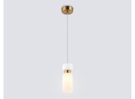  Подвесной светильник LH56122 BS/FR латунь/белый матовый E14 max 40W D65*1500