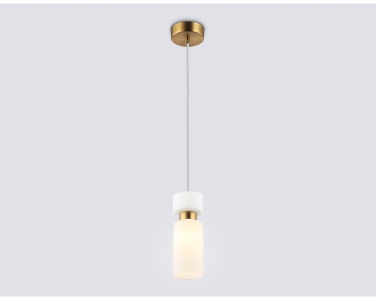  Подвесной светильник LH56122 BS/FR латунь/белый матовый E14 max 40W D65*1500