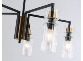  Люстра на штанге LH56113/5 BK/BS/CL черный/латунь/прозрачный E14*5 max 40W D605*350