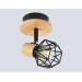  Настенно-потолочный спот в стиле лофт TR8751 BK/WD черный/дерево IP20 E27 D115*175