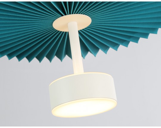  Подвесной светодиодный светильник LH72611 WH/GR белый/бирюзовый 6W 3000K D300*260-1770