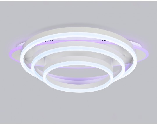  Потолочный светодиодный светильник с пультом FA8522 WH белый 146W 3000K-6400K+RGB 560*500*150 (ПДУ РАДИО 2.4G)