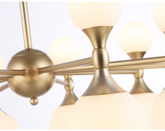  Подвесная люстра LH51051/20 GD/FR золото/белый матовый G9*20 max 28W D750*460