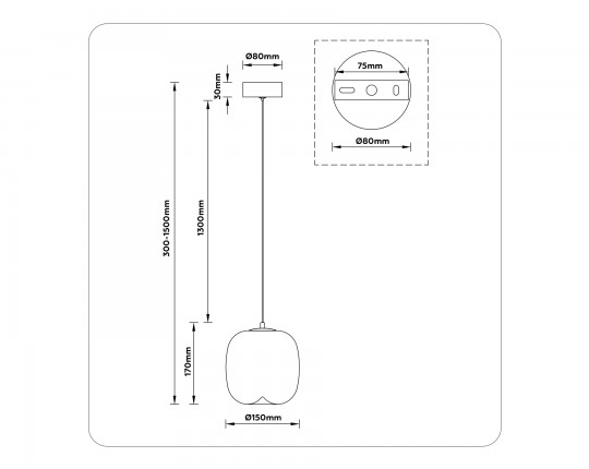  Подвесной светодиодный светильник LH11091 WH/FR белый/белый матовый 4W 3000K D150*170