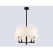  Люстра на штанге с абажуром LH75150/5 BK/FR черный/белый матовый E14*5 max 40W D580*590