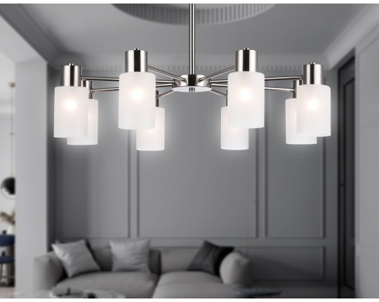  Подвесной светильник TR9575/8 SN сатин E14*8 max 40W 720*720*385