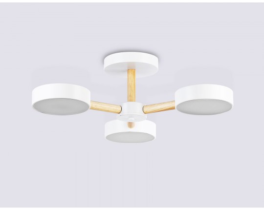  Подвесной светодиодный светильник с пультом FL4821/3 WH белый 3000K-6400K 40W D580*160 (ПДУ ИК)