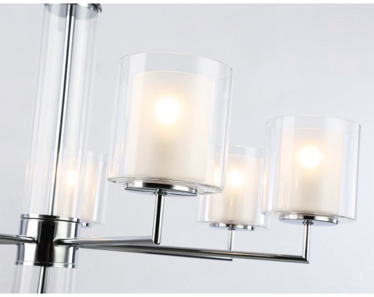  Подвесная люстра LH56003/7 СH/FR хром/белый матовый E14*7 max 40W D790*1260