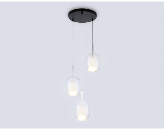  Подвесной светильник LH11151/3 BK/WH/CL черный/белый/прозрачный E27*3 max 60W D425*1500