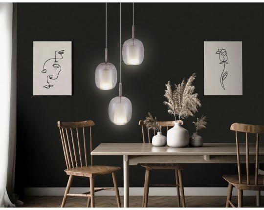  Подвесной светильник LH11156/3 BK/WH/TI черный/белый/янтарь E27*3 max 60W D425*1500