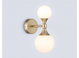 Настенный светильник со сменной лампой LH51053/2 GD/FR золото/белый матовый G9*2 max 28W 120*195*300