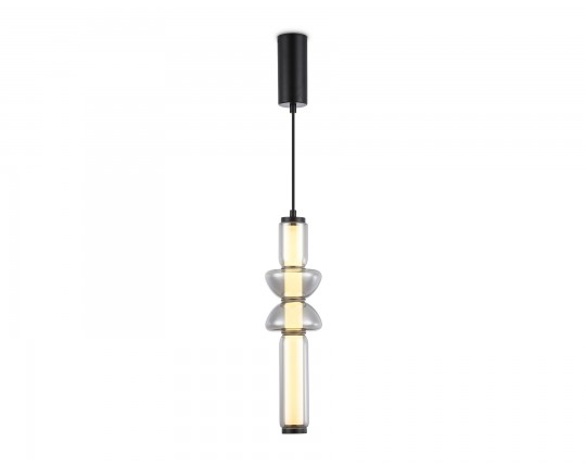  Подвесной светодиодный светильник LH11021 BK/SM черный/дымчатый 17W 3000K D120*435