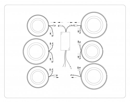  Потолочный светодиодный светильник с пультом FA8872/3+3 WH белый 3000K-6400K 63W 550*510*125 (ПДУ ИК)