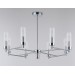  Люстра со стеклянными плафонами на штанге LH55152/8 CH/CL хром/прозрачный E14/8 max 40W D765*520