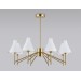  Люстра со стеклянными плафонами на штанге LH57135/8 BS/FR латунь/белый матовый E14/8 max 40W D800*650