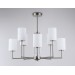  Люстра со стеклянными плафонами на штанге LH56213/8 SN/FR никель/белый матовый E27/8 max 60W D700*600